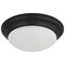 Nuvo 25W Flush Mount Twist & Lock Fixture, LED 14 in. Matte Black Finish Frosted Glass 62/689 - alternate 1